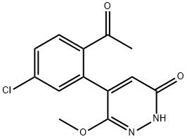 3(2H)-Pyridazinone, 5-(2-acetyl-5-chlorophenyl)-6-methoxy- Structure