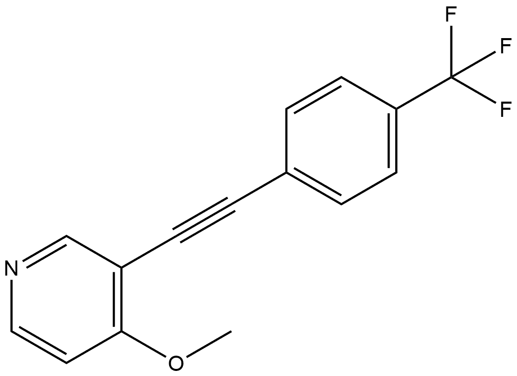 4-Methoxy-3-[2-[4-(trifluoromethyl)phenyl]ethynyl]pyridine,2631392-99-7,结构式