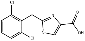 4-Thiazolecarboxylic acid, 2-[(2,6-dichlorophenyl)methyl]- Struktur