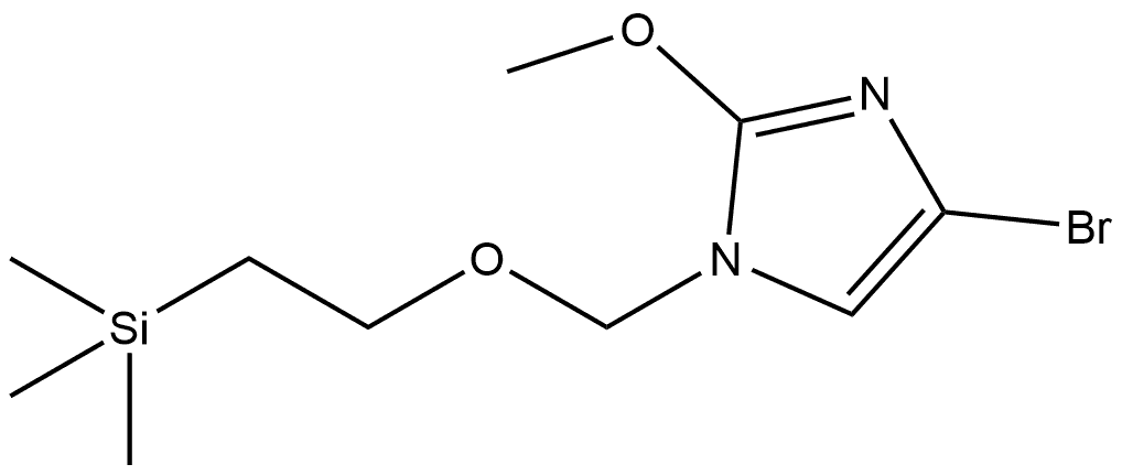 4-Bromo-2-methoxy-1-((2-(trimethylsilyl)ethoxy)methyl)-1H-imidazole Structure