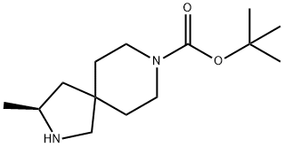 2,8-Diazaspiro[4.5]decane-8-carboxylic acid, 3-methyl-, 1,1-dimethylethyl ester, (3S)- 化学構造式