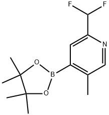 2-(二氟甲基)-5-甲基-4-(4,4,5,5-四甲基-1,3,2-二氧硼杂环戊烷-2-基)吡啶,2632985-01-2,结构式