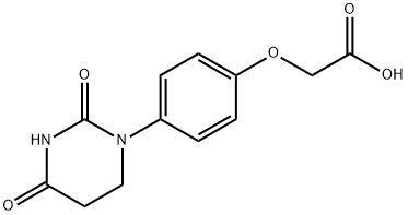 Acetic acid, 2-[4-(tetrahydro-2,4-dioxo-1(2H)-pyrimidinyl)phenoxy]- Structure