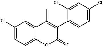 2H-1-Benzopyran-2-one, 6-chloro-3-(2,4-dichlorophenyl)-4-methyl-,263365-17-9,结构式