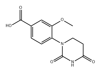 Benzoic acid, 3-methoxy-4-(tetrahydro-2,4-dioxo-1(2H)-pyrimidinyl)- Struktur