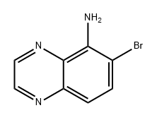 6-溴-5-喹喔啉胺, 2634649-71-9, 结构式