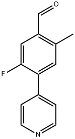 5-Fluoro-2-methyl-4-(pyridin-4-yl)benzaldehyde Structure