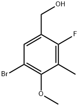 (5-Bromo-2-fluoro-4-methoxy-3-methylphenyl)methanol Structure