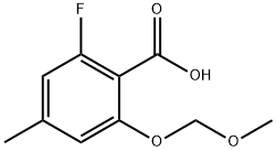 2-Fluoro-6-(methoxymethoxy)-4-methylbenzoic acid Structure