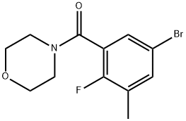 (5-bromo-2-fluoro-3-methylphenyl)(morpholino)methanone Structure