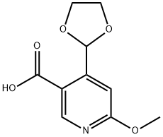 4-(1,3-Dioxolan-2-yl)-6-methoxynicotinic acid Structure