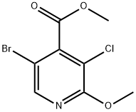 Methyl 5-bromo-3-chloro-2-methoxyisonicotinate Structure