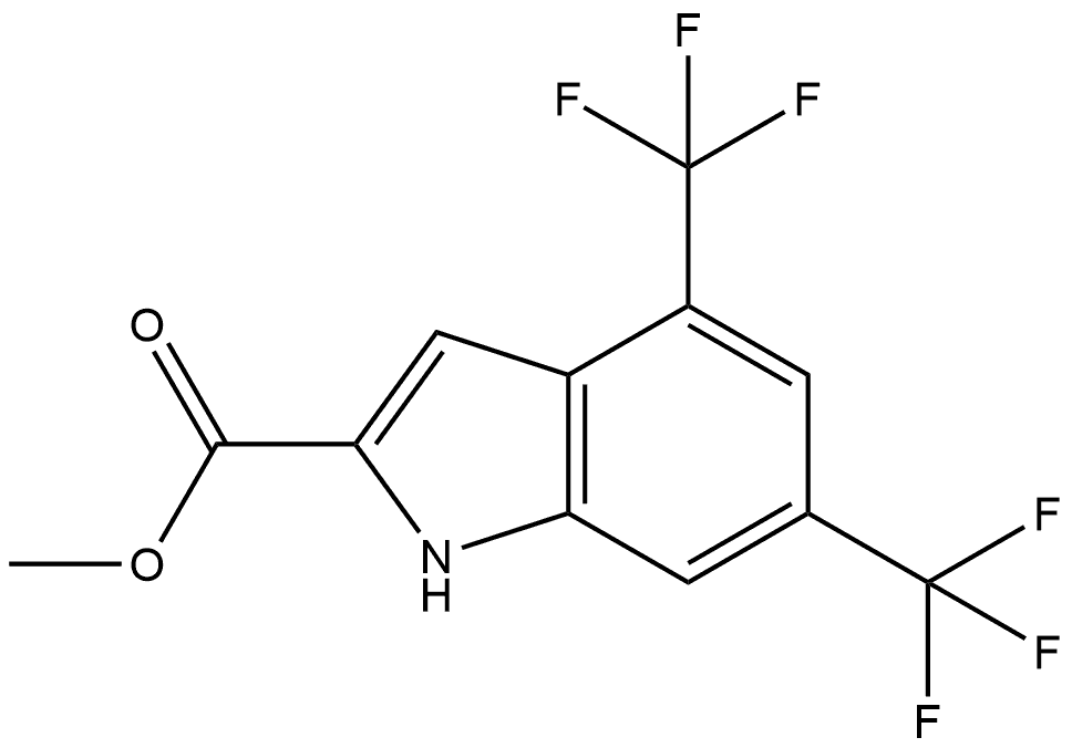 4,6-双(三氟甲基)吲哚-2-甲酸甲酯,2636642-19-6,结构式