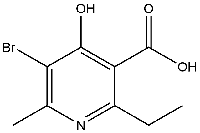 5-溴-2-乙基-4-羟基-6-甲基烟酸, 2636666-75-4, 结构式