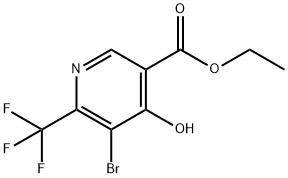 3-Pyridinecarboxylic acid, 5-bromo-4-hydroxy-6-(trifluoromethyl)-, ethyl ester Structure