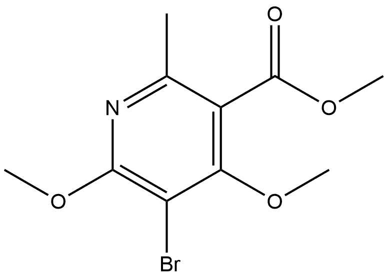 5-溴-4,6-二甲氧基-2-甲基烟酸甲酯 结构式