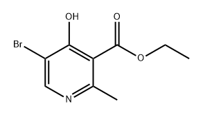 3-Pyridinecarboxylic acid, 5-bromo-4-hydroxy-2-methyl-, ethyl ester Struktur
