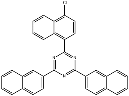 1,3,5-Triazine, 2-(4-chloro-1-naphthalenyl)-4,6-di-2-naphthalenyl- 化学構造式