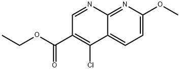 1,8-Naphthyridine-3-carboxylic acid, 4-chloro-7-methoxy-, ethyl ester Structure