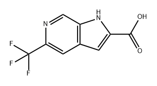 1H-Pyrrolo[2,3-c]pyridine-2-carboxylic acid, 5-(trifluoromethyl)- 化学構造式