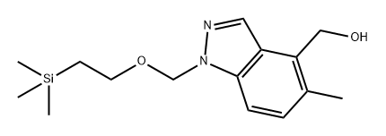 (5-甲基-1-((2-(三甲基甲硅烷基)乙氧基)甲基)-1H-吲唑-4-基)甲醇,2637413-39-7,结构式
