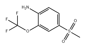 Benzenamine, 4-(methylsulfonyl)-2-(trifluoromethoxy)- Structure