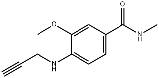 3-甲氧基-N-甲基-4-(2-丙炔-1-基氨基)苯甲酰胺 结构式