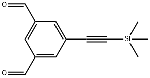 1,3-Benzenedicarboxaldehyde, 5-[2-(trimethylsilyl)ethynyl]- Structure