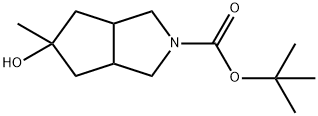 5-羟基-5-甲基六氢环戊并[C]吡咯-2(1H)-羧酸叔丁酯 结构式