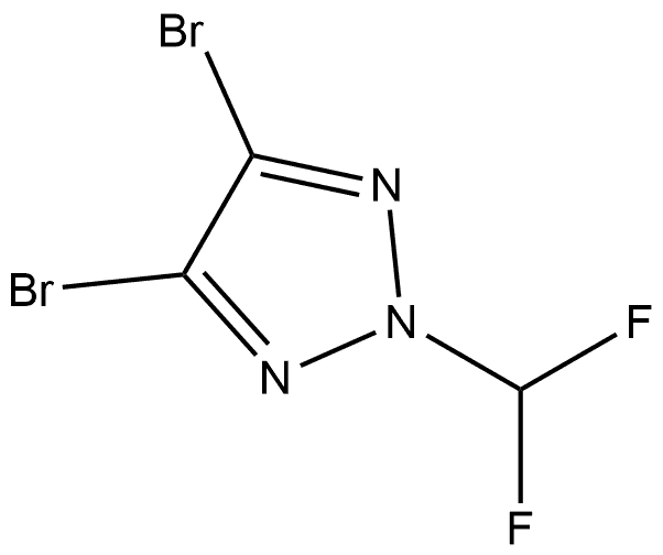 4,5-Dibromo-2-(difluoromethyl)-2H-1,2,3-triazole Structure