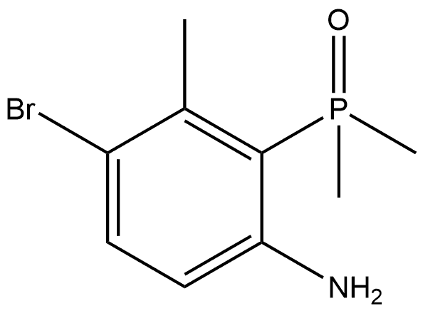 (6-氨基-3-溴-2-甲基苯基)二甲基氧化膦, 2638536-05-5, 结构式