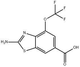 2-氨基-4-(三氟甲氧基)苯并[D]噻唑-6-羧酸, 2639205-74-4, 结构式