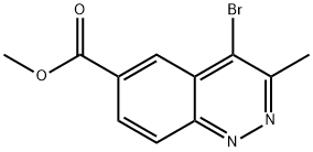 6-Cinnolinecarboxylic acid, 4-bromo-3-methyl-, methyl ester 化学構造式