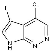 7H-Pyrrolo[2,3-c]pyridazine, 4-chloro-5-iodo- Structure