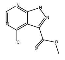 4-氯-1H-吡唑并[3,4-D]嘧啶-3-羧酸甲酯 结构式