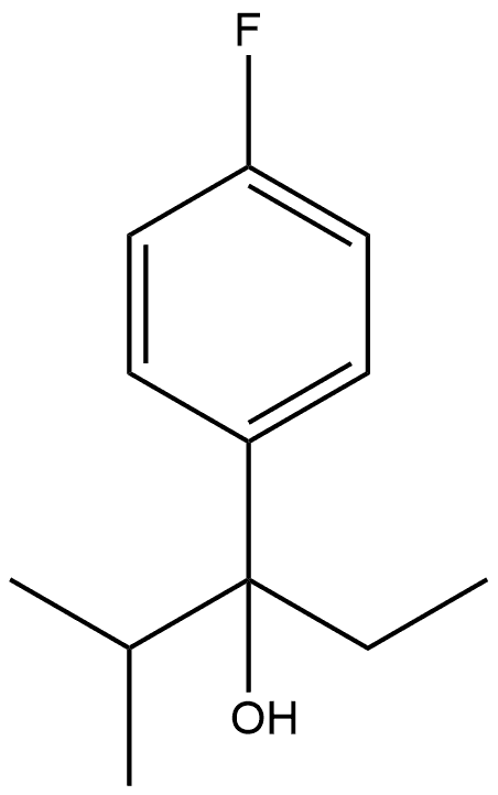 α-Ethyl-4-fluoro-α-(1-methylethyl)benzenemethanol 结构式