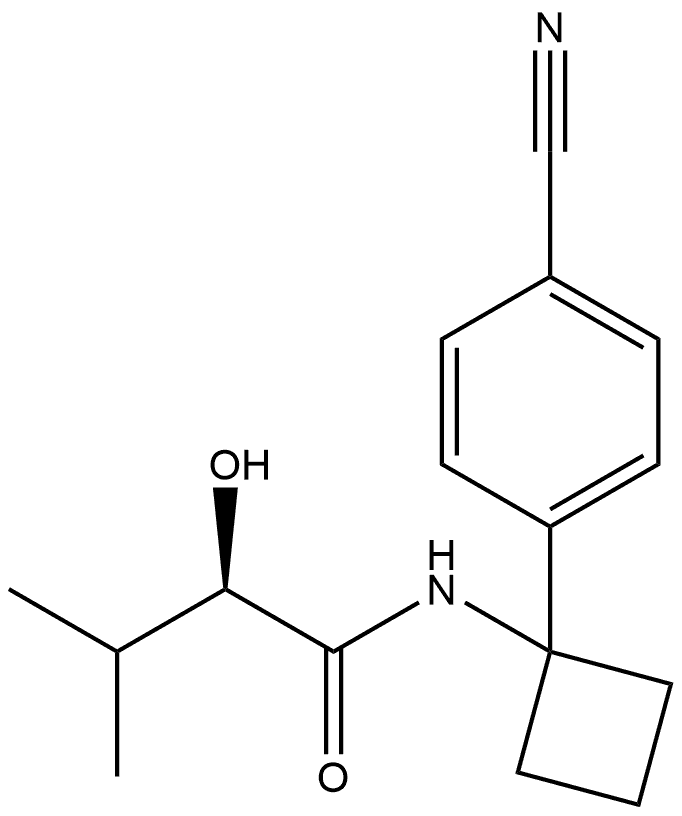 (2R)-N-1-(4-Cyanophenyl)cyclobutyl-2-hydroxy-3-methylbutanamide Structure