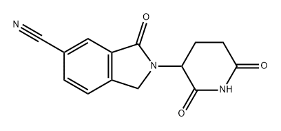 1H-Isoindole-5-carbonitrile, 2-(2,6-dioxo-3-piperidinyl)-2,3-dihydro-3-oxo- Structure
