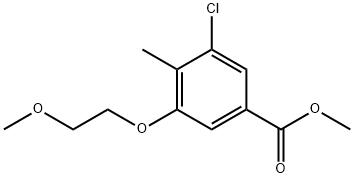 3-氯-5-(2-甲氧基乙氧基)-4-甲基苯甲酸甲酯, 2639387-37-2, 结构式