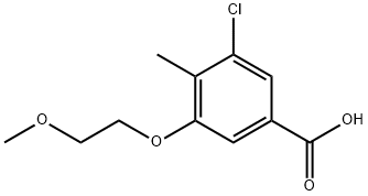 Benzoic acid, 3-chloro-5-(2-methoxyethoxy)-4-methyl- Structure