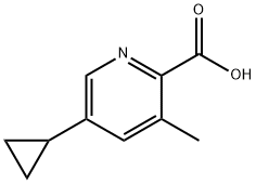 5-cyclopropyl-3-methylpyridine-2-carboxylic acid 结构式