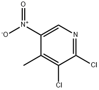 2,3-dichloro-4-methyl-5-nitropyridine 化学構造式