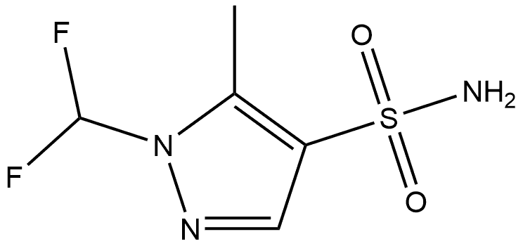 1-(Difluoromethyl)-5-methyl-1H-pyrazole-4-sulfonamide 化学構造式