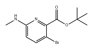 2-Pyridinecarboxylic acid, 3-bromo-6-(methylamino)-, 1,1-dimethylethyl ester Structure