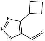 4-cyclobutyl-1,2,3-thiadiazole-5-carbaldehyde Structure