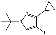 1-tert-butyl-3-cyclopropyl-4-iodo-1H-pyrazole Structure