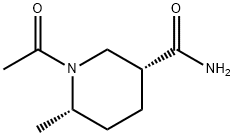 3-Piperidinecarboxamide, 1-acetyl-6-methyl-, (3R,6S)- 化学構造式