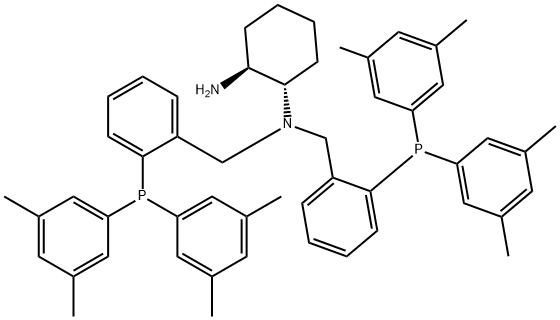 1,2-Cyclohexanediamine, N1,N1-bis[[2-[bis(3,5-dimethylphenyl)phosphino]phenyl]methyl]-, (1S,2S)- Structure