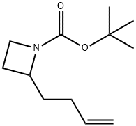 1,1-Dimethylethyl 2-(3-buten-1-yl)-1-azetidinecarboxylate 化学構造式