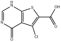 Thieno[2,3-d]pyrimidine-6-carboxylic acid, 5-chloro-1,4-dihydro-4-oxo- Structure